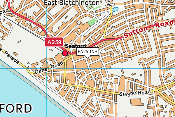 BN25 1NH map - OS VectorMap District (Ordnance Survey)