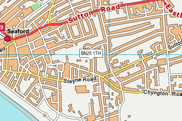 BN25 1TH map - OS VectorMap District (Ordnance Survey)