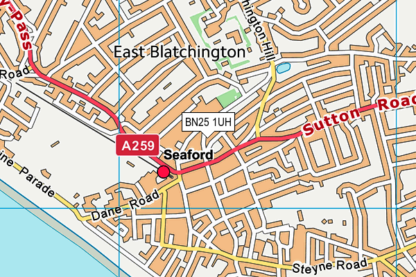 BN25 1UH map - OS VectorMap District (Ordnance Survey)