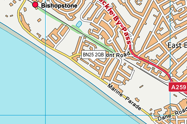 BN25 2QB map - OS VectorMap District (Ordnance Survey)
