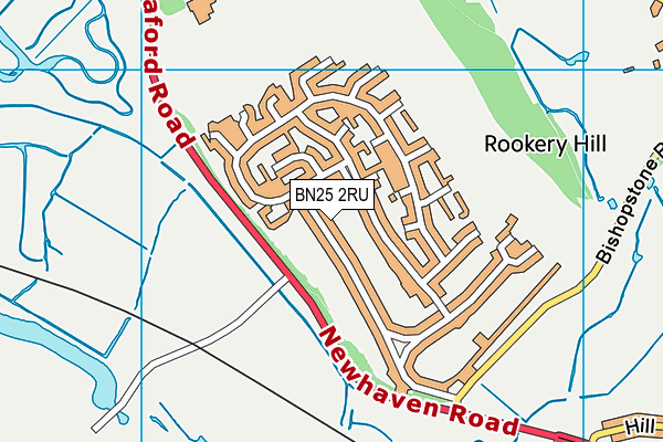 BN25 2RU map - OS VectorMap District (Ordnance Survey)