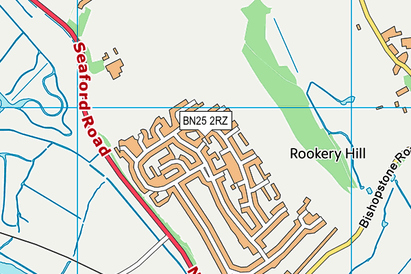 BN25 2RZ map - OS VectorMap District (Ordnance Survey)