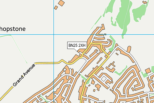 BN25 2XH map - OS VectorMap District (Ordnance Survey)