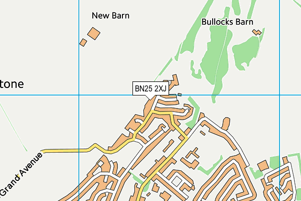 BN25 2XJ map - OS VectorMap District (Ordnance Survey)