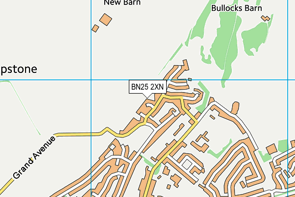 BN25 2XN map - OS VectorMap District (Ordnance Survey)