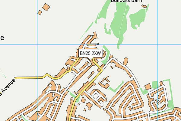 BN25 2XW map - OS VectorMap District (Ordnance Survey)