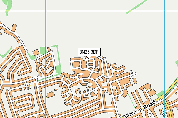 BN25 3DF map - OS VectorMap District (Ordnance Survey)
