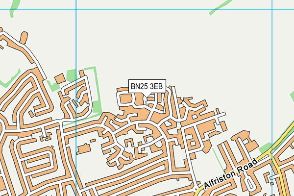 BN25 3EB map - OS VectorMap District (Ordnance Survey)