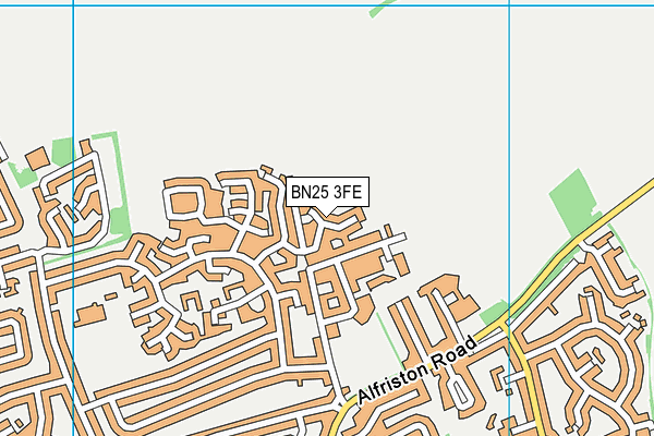BN25 3FE map - OS VectorMap District (Ordnance Survey)