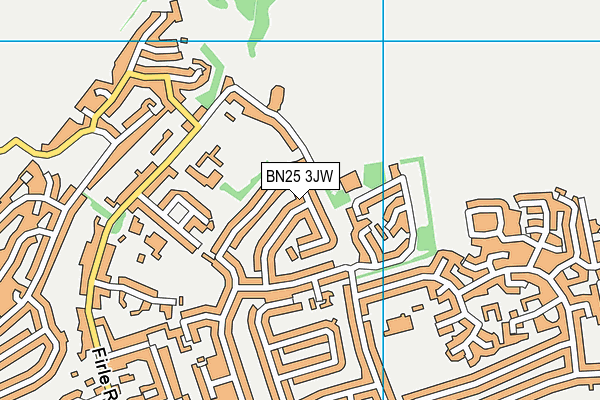BN25 3JW map - OS VectorMap District (Ordnance Survey)