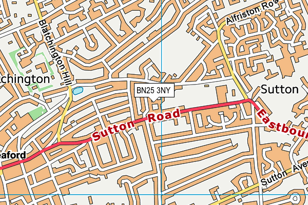 BN25 3NY map - OS VectorMap District (Ordnance Survey)