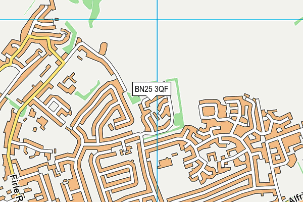 BN25 3QF map - OS VectorMap District (Ordnance Survey)