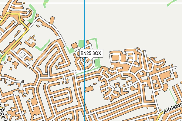 BN25 3QX map - OS VectorMap District (Ordnance Survey)