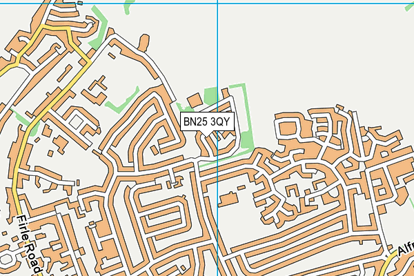 BN25 3QY map - OS VectorMap District (Ordnance Survey)
