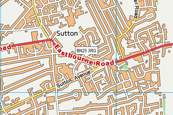 BN25 3RG map - OS VectorMap District (Ordnance Survey)