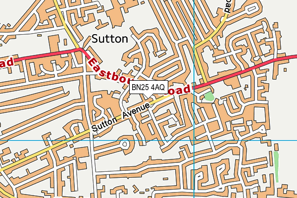 BN25 4AQ map - OS VectorMap District (Ordnance Survey)