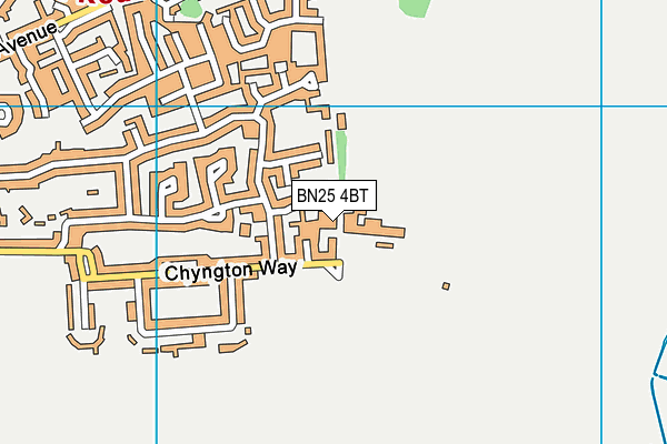 BN25 4BT map - OS VectorMap District (Ordnance Survey)