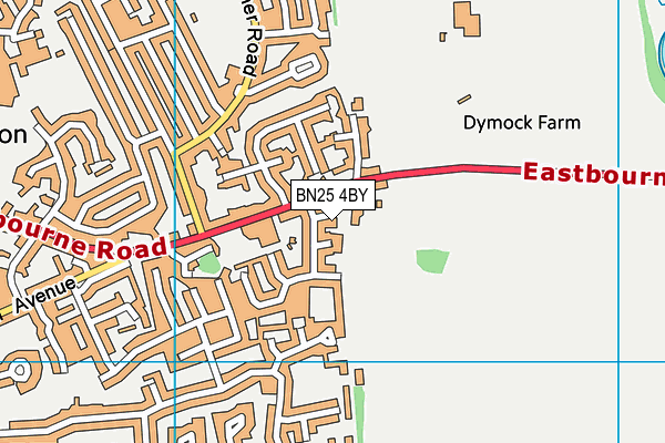 BN25 4BY map - OS VectorMap District (Ordnance Survey)