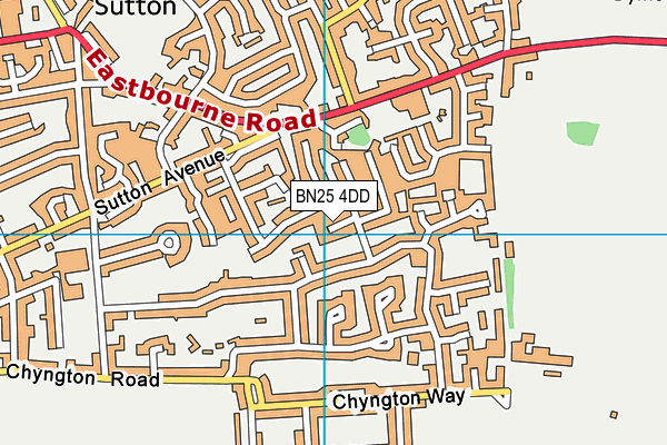 BN25 4DD map - OS VectorMap District (Ordnance Survey)