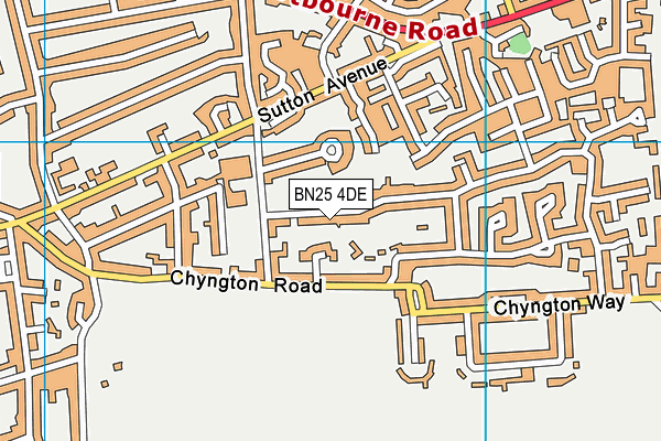 BN25 4DE map - OS VectorMap District (Ordnance Survey)