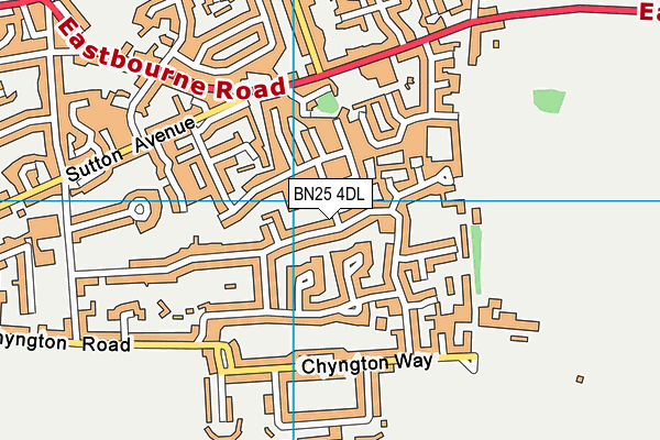BN25 4DL map - OS VectorMap District (Ordnance Survey)