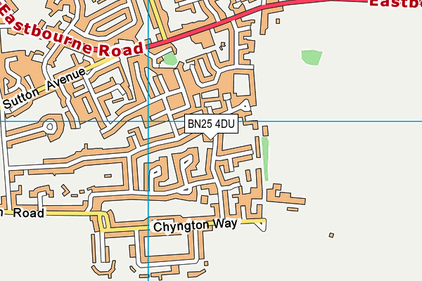 BN25 4DU map - OS VectorMap District (Ordnance Survey)