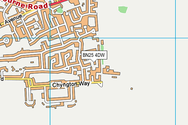 BN25 4DW map - OS VectorMap District (Ordnance Survey)