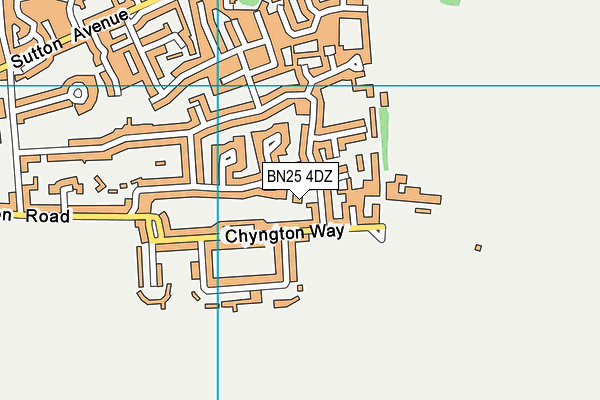 BN25 4DZ map - OS VectorMap District (Ordnance Survey)