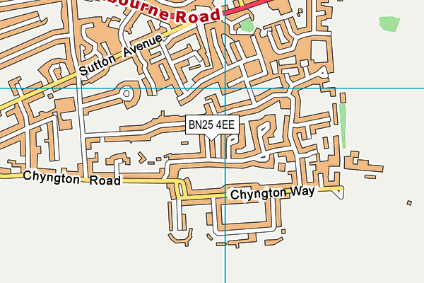 BN25 4EE map - OS VectorMap District (Ordnance Survey)