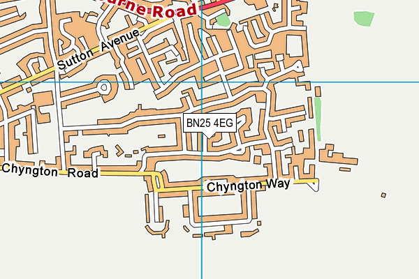 BN25 4EG map - OS VectorMap District (Ordnance Survey)