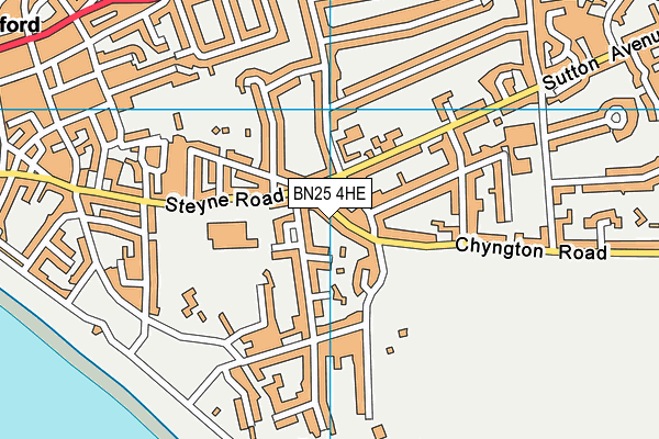 BN25 4HE map - OS VectorMap District (Ordnance Survey)