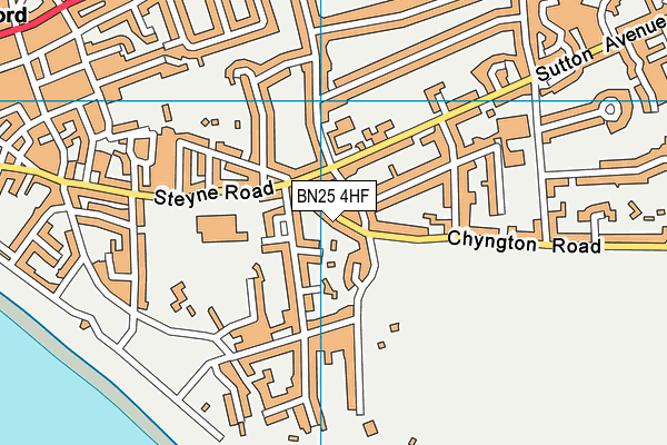 BN25 4HF map - OS VectorMap District (Ordnance Survey)