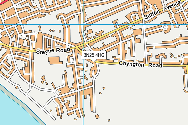 BN25 4HG map - OS VectorMap District (Ordnance Survey)
