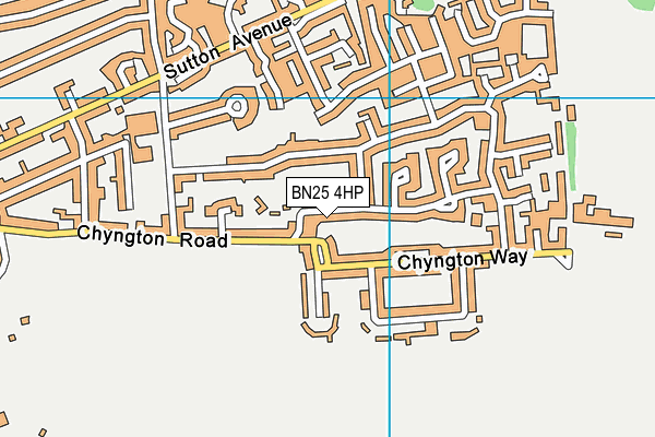 BN25 4HP map - OS VectorMap District (Ordnance Survey)