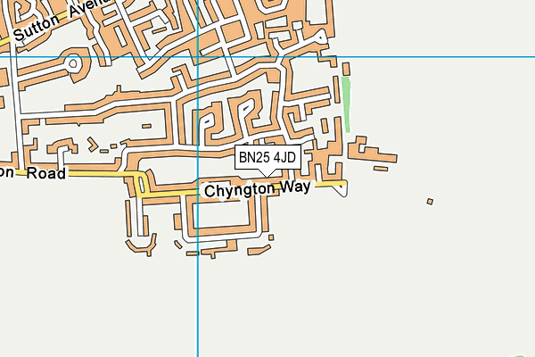 BN25 4JD map - OS VectorMap District (Ordnance Survey)