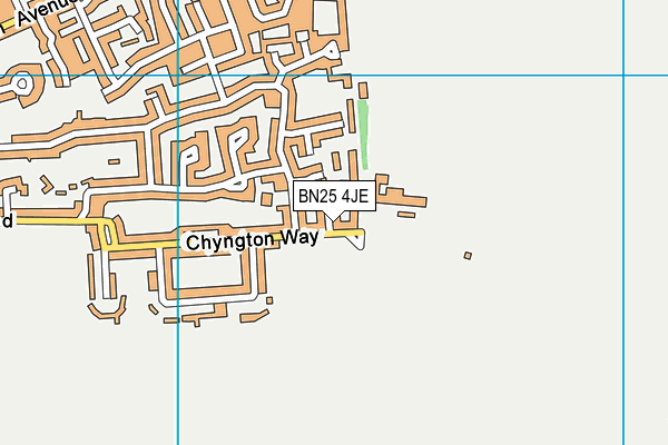 BN25 4JE map - OS VectorMap District (Ordnance Survey)