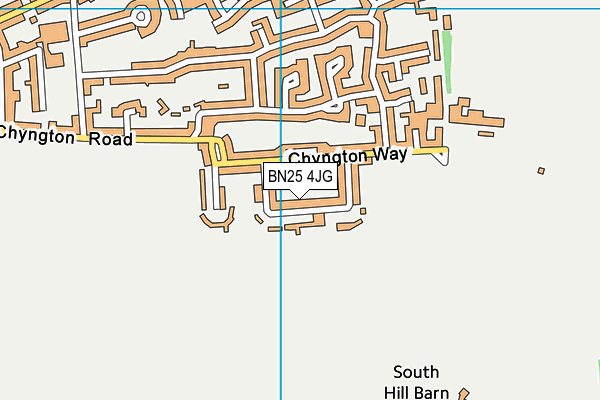 BN25 4JG map - OS VectorMap District (Ordnance Survey)