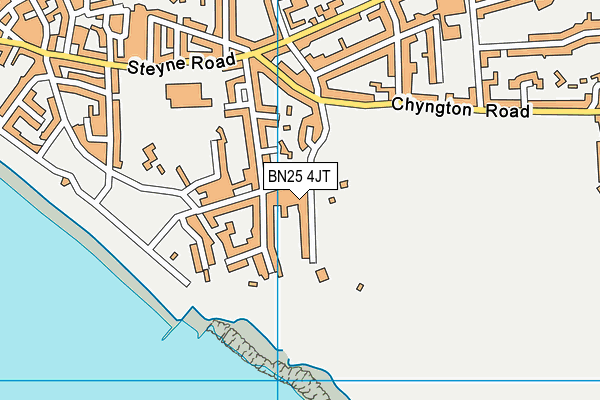BN25 4JT map - OS VectorMap District (Ordnance Survey)