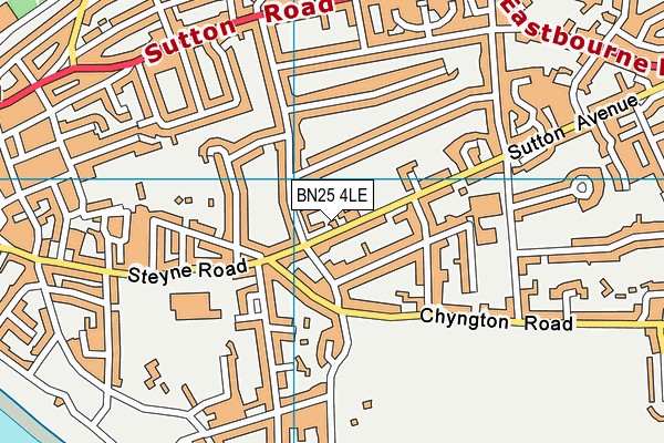 BN25 4LE map - OS VectorMap District (Ordnance Survey)
