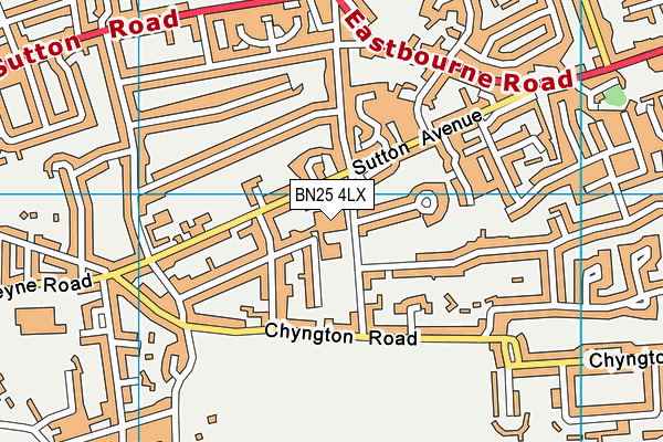 Seaford Head School map (BN25 4LX) - OS VectorMap District (Ordnance Survey)