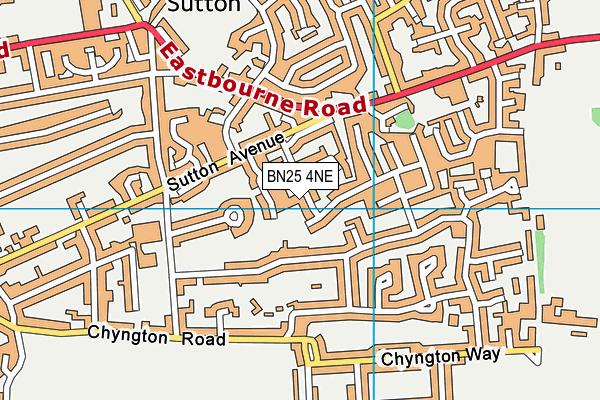 BN25 4NE map - OS VectorMap District (Ordnance Survey)