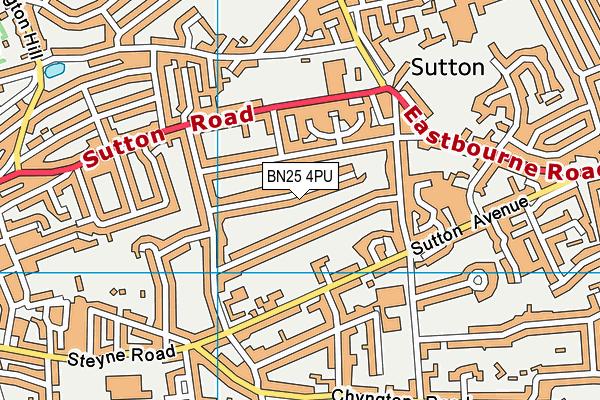 BN25 4PU map - OS VectorMap District (Ordnance Survey)