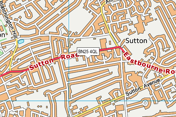 BN25 4QL map - OS VectorMap District (Ordnance Survey)