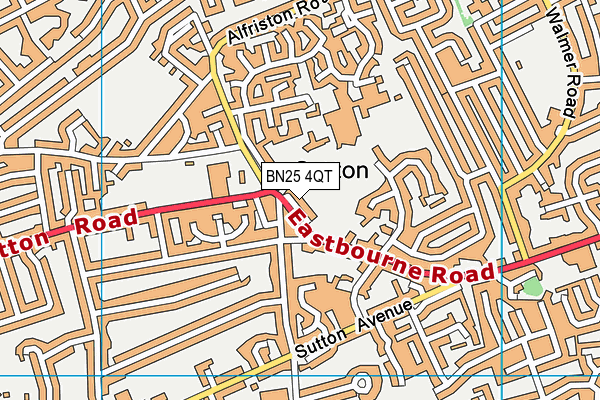 BN25 4QT map - OS VectorMap District (Ordnance Survey)