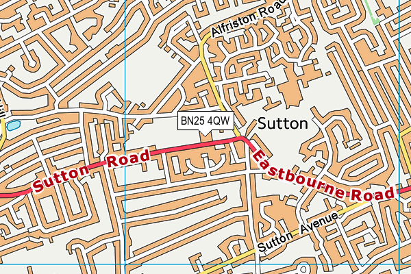 BN25 4QW map - OS VectorMap District (Ordnance Survey)