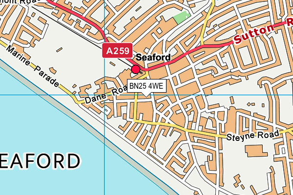 BN25 4WE map - OS VectorMap District (Ordnance Survey)