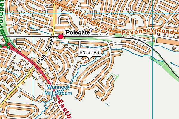 BN26 5AS map - OS VectorMap District (Ordnance Survey)