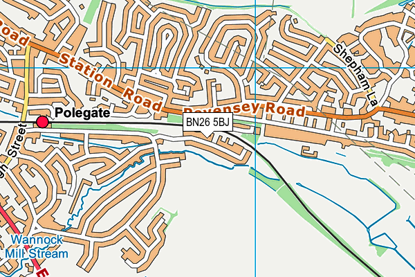 BN26 5BJ map - OS VectorMap District (Ordnance Survey)