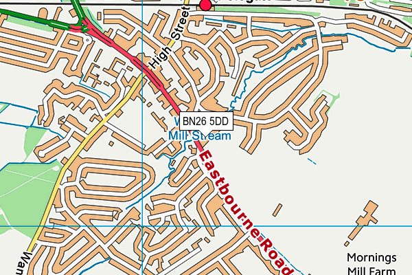 BN26 5DD map - OS VectorMap District (Ordnance Survey)