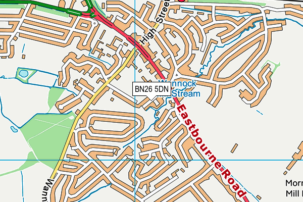 BN26 5DN map - OS VectorMap District (Ordnance Survey)